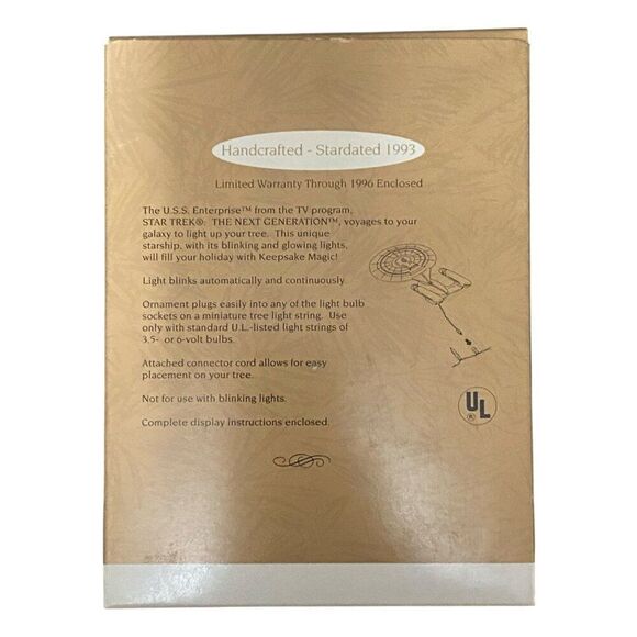 U.S.S. Enterprise Star Trek Next Generation Hallmark Ornament - Picture 2 of 5